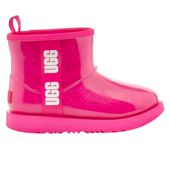 Neon Pink Clear Jelly UGG Boots - Picture 1 of 8